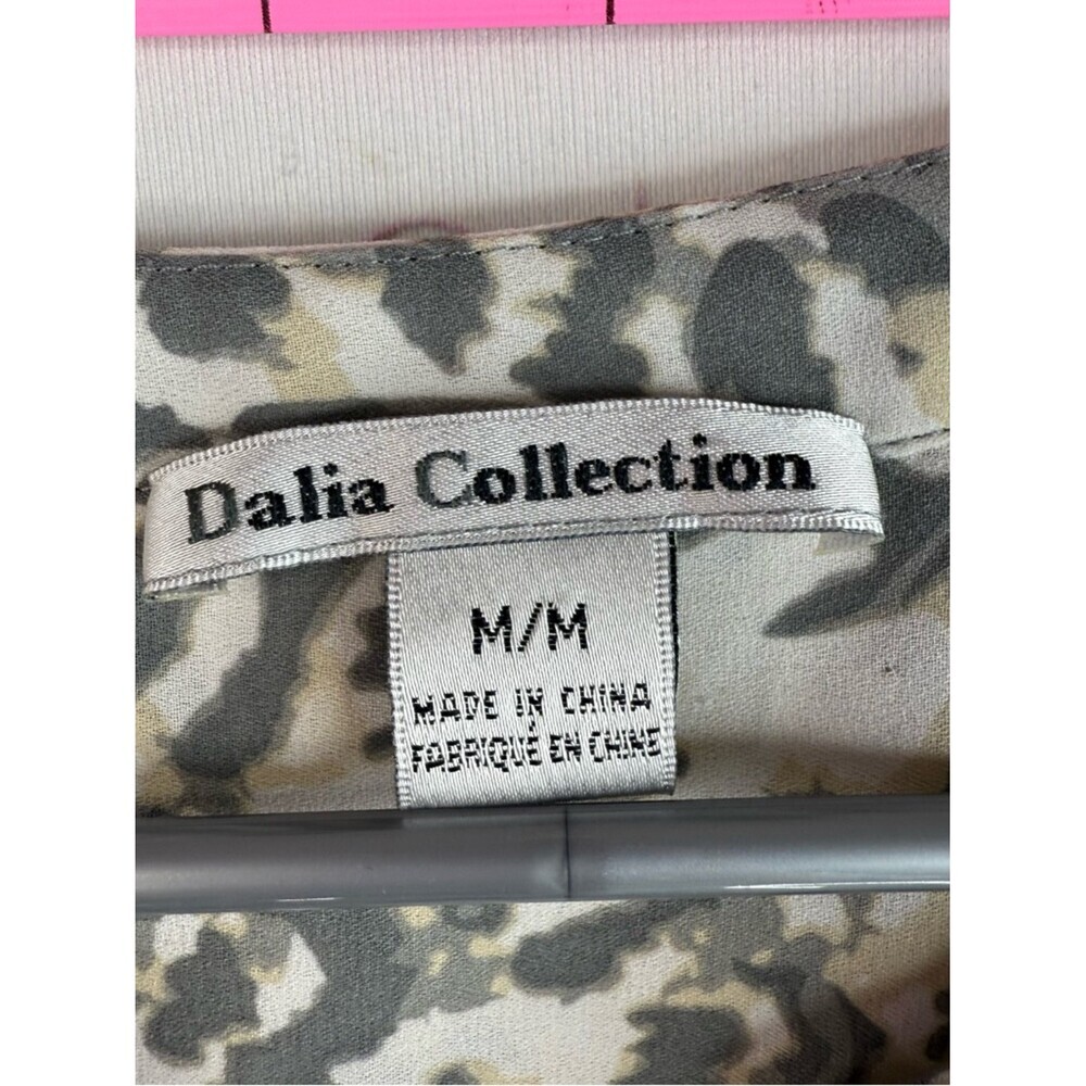 Dalia Collection Cream & Gray Animal-Print Long Sleeve Button-Front Blouse - Picture 9 of 13